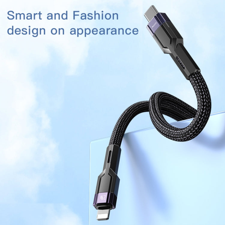 YESIDO CA107 1.2m 2.4A USB-C / Type-C to 8 Pin OD0.6 Charging Data Cable(Black+Blue) - 2 in 1 Cable by Yesido | Online Shopping South Africa | PMC Jewellery | Buy Now Pay Later Mobicred