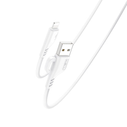 YESIDO CA105 1.2m 2.4A USB to 8 Pin Charging Data Cable with Hook(White) - Normal Style Cable by Yesido | Online Shopping South Africa | PMC Jewellery | Buy Now Pay Later Mobicred