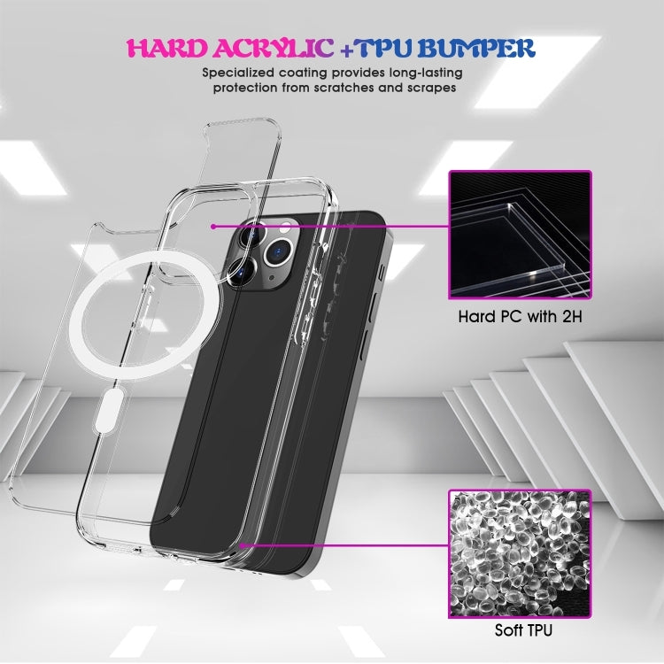 For iPhone 16 Pro MagSafe Clear Acrylic PC +TPU Phone Case(Transparent) - iPhone 16 Pro Cases by PMC TechLife | Online Shopping South Africa | PMC TechLife | Buy Now Pay Later Mobicred