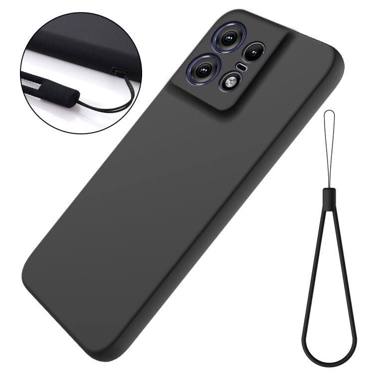 For Motorola Edge 50 Pro Solid Color Liquid Silicone Dropproof Full Coverage Phone Case(Black) - free shipping - PMC TechLife - Order now!