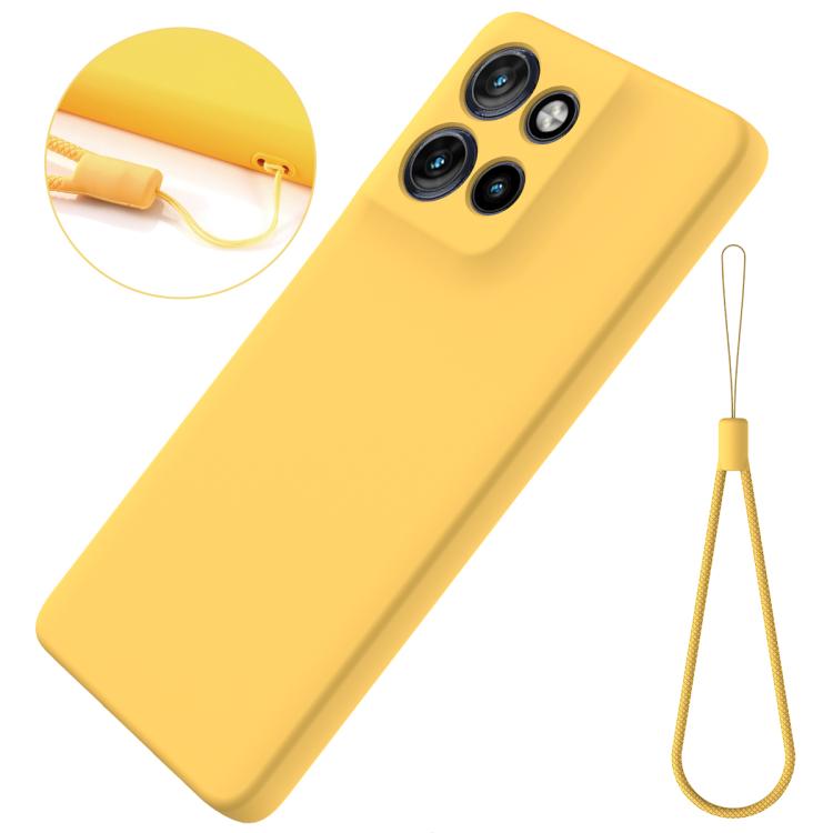 For Motorola Moto G Power 2025 Solid Color Liquid Silicone Dropproof Full Coverage Phone Case(Yellow) - free shipping - PMC TechLife - Order now!