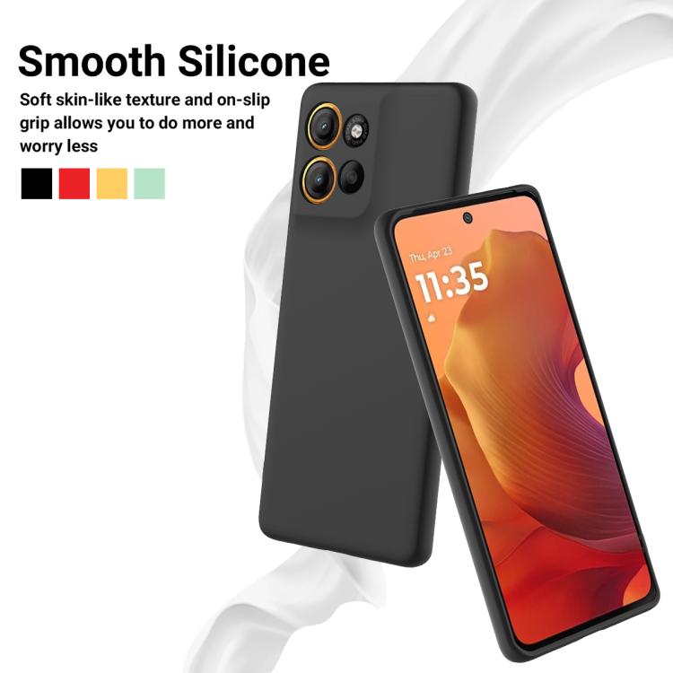 For Motorola Moto G15 Power Solid Color Liquid Silicone Dropproof Full Coverage Phone Case(Black) - free shipping - PMC TechLife - Order now!