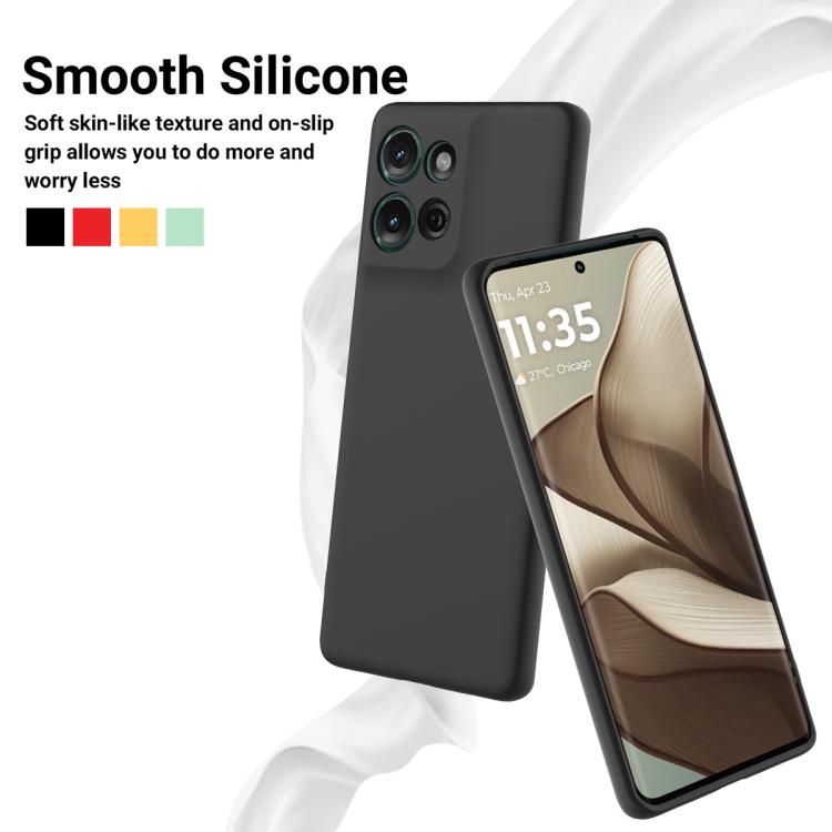 For Motorola Moto G 2025 Solid Color Liquid Silicone Dropproof Full Coverage Phone Case(Black) - free shipping - PMC TechLife - Order now!