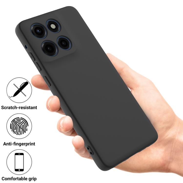 For Motorola Edge 60 Stylus Solid Color Liquid Silicone Dropproof Full Coverage Phone Case(Black) - free shipping - PMC TechLife - Order now!