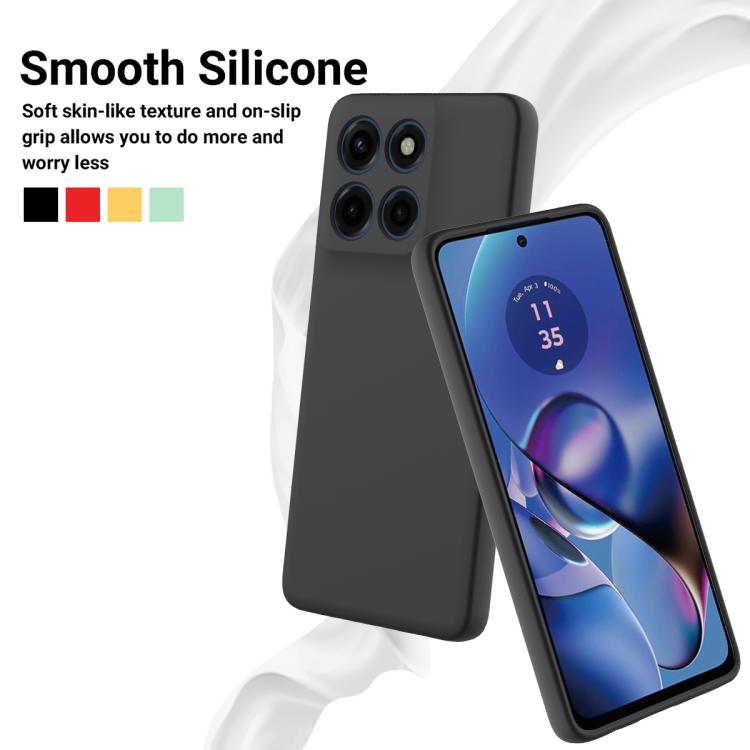 For Motorola Edge 60 Stylus Solid Color Liquid Silicone Dropproof Full Coverage Phone Case(Black) - free shipping - PMC TechLife - Order now!