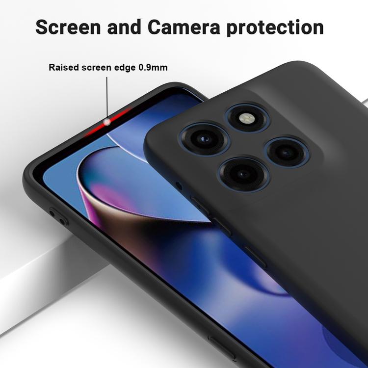 For Motorola Edge 60 Stylus Solid Color Liquid Silicone Dropproof Full Coverage Phone Case(Black) - free shipping - PMC TechLife - Order now!
