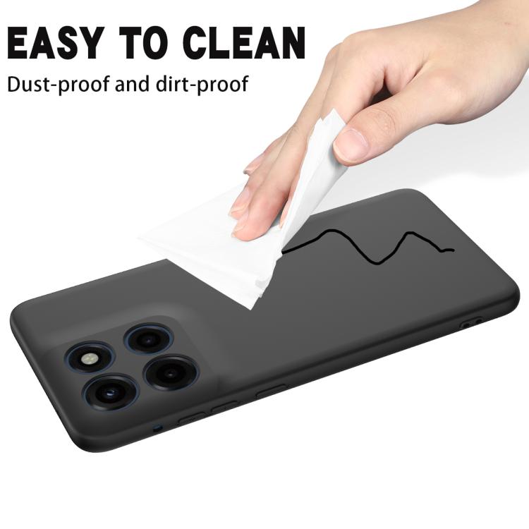 For Motorola Edge 60 Stylus Solid Color Liquid Silicone Dropproof Full Coverage Phone Case(Black) - free shipping - PMC TechLife - Order now!