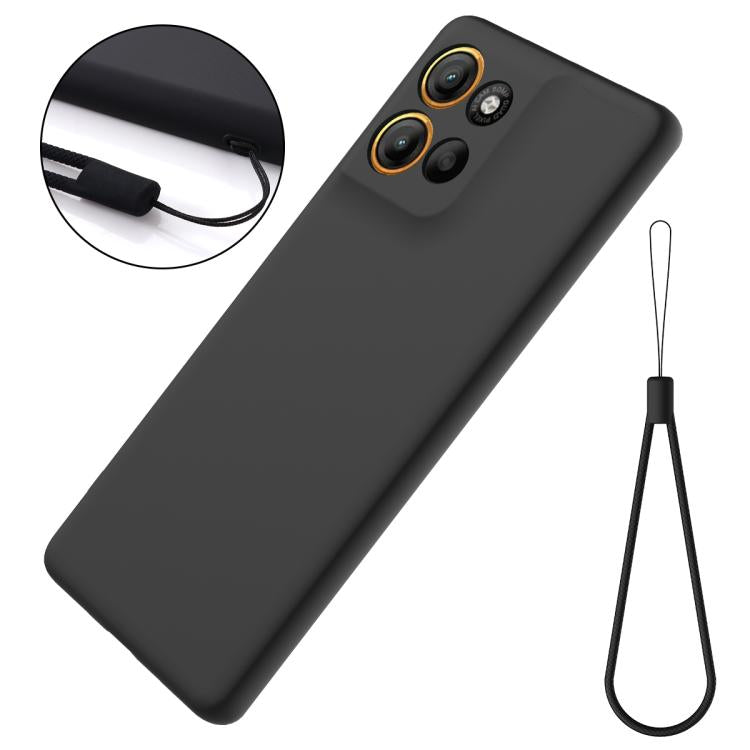 For Motorola Moto G56 5G Solid Color Liquid Silicone Dropproof Full Coverage Phone Case(Black) - free shipping - PMC TechLife - Order now!