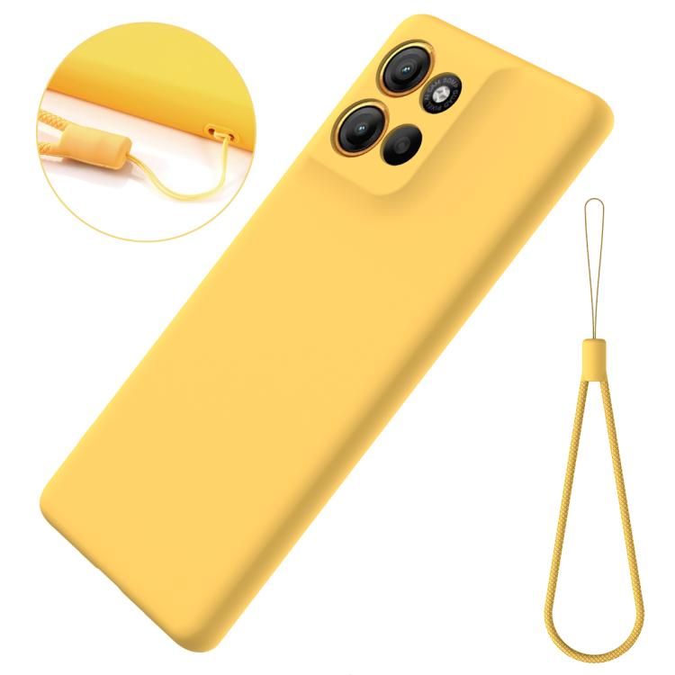 For Motorola Moto G56 5G Solid Color Liquid Silicone Dropproof Full Coverage Phone Case(Yellow) - free shipping - PMC TechLife - Order now!