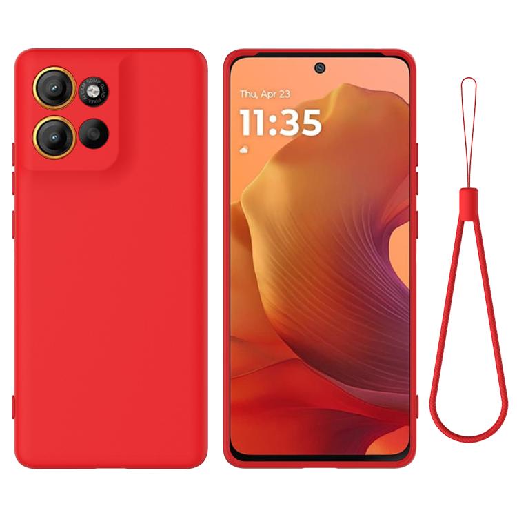 For Motorola Moto G56 5G Solid Color Liquid Silicone Dropproof Full Coverage Phone Case(Red) - free shipping - PMC TechLife - Order now!