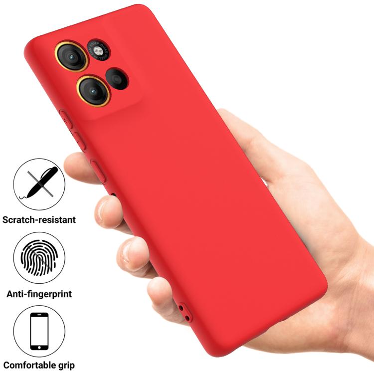 For Motorola Moto G56 5G Solid Color Liquid Silicone Dropproof Full Coverage Phone Case(Red) - free shipping - PMC TechLife - Order now!