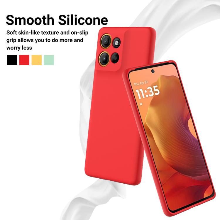 For Motorola Moto G56 5G Solid Color Liquid Silicone Dropproof Full Coverage Phone Case(Red) - free shipping - PMC TechLife - Order now!