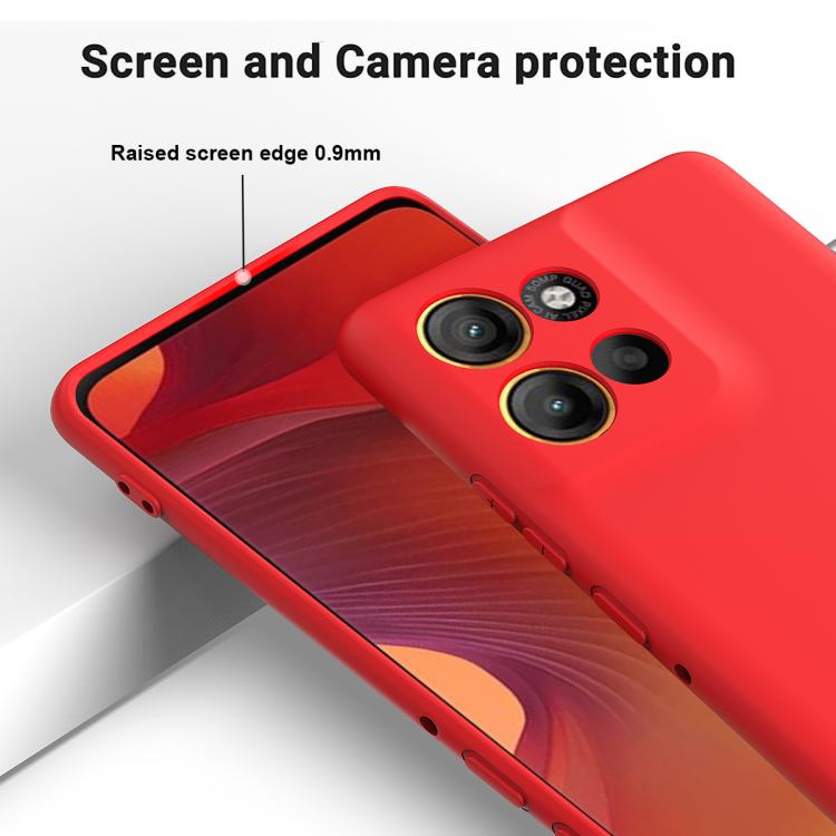 For Motorola Moto G56 5G Solid Color Liquid Silicone Dropproof Full Coverage Phone Case(Red) - free shipping - PMC TechLife - Order now!