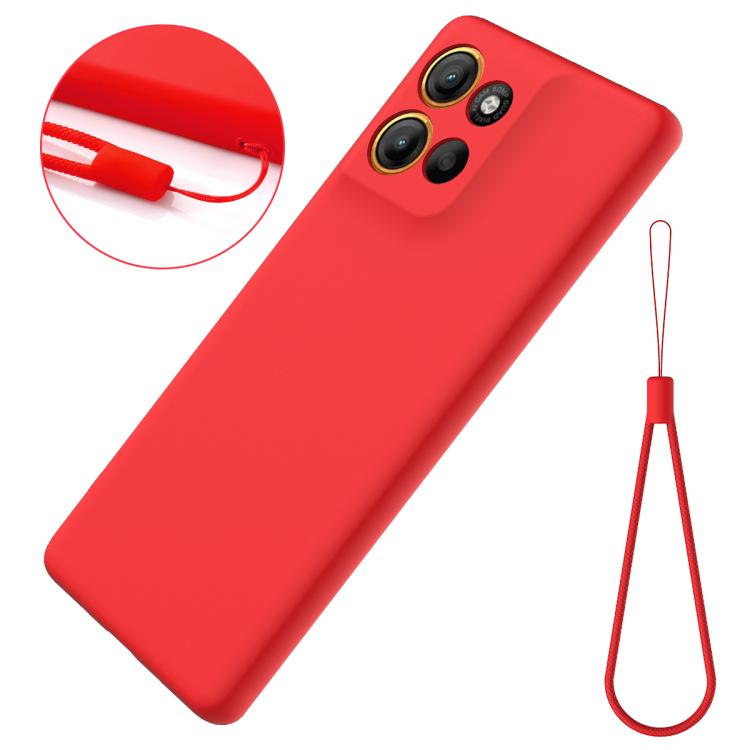 For Motorola Moto G56 5G Solid Color Liquid Silicone Dropproof Full Coverage Phone Case(Red) - free shipping - PMC TechLife - Order now!