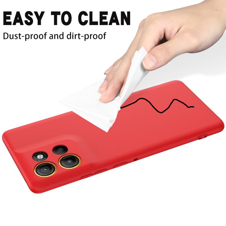 For Motorola Moto G56 5G Solid Color Liquid Silicone Dropproof Full Coverage Phone Case(Red) - free shipping - PMC TechLife - Order now!