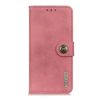 For OPPO A1 5G KHAZNEH Cowhide Texture Flip Leather Phone Case(Pink) - OPPO Cases by PMC Jewellery | Online Shopping South Africa | PMC Jewellery | Buy Now Pay Later Mobicred