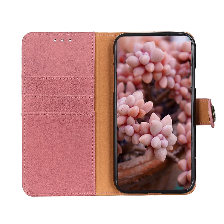 For OPPO A38 4G KHAZNEH Cowhide Texture Flip Leather Phone Case(Pink) - A38 Cases by PMC Jewellery | Online Shopping South Africa | PMC Jewellery | Buy Now Pay Later Mobicred