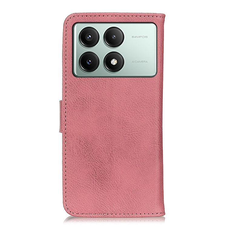 For Xiaomi Poco X6 Pro 5G/Redmi K70E KHAZNEH Cowhide Texture Flip Leather Phone Case(Pink) - K70E Cases by PMC Jewellery | Online Shopping South Africa | PMC Jewellery | Buy Now Pay Later Mobicred