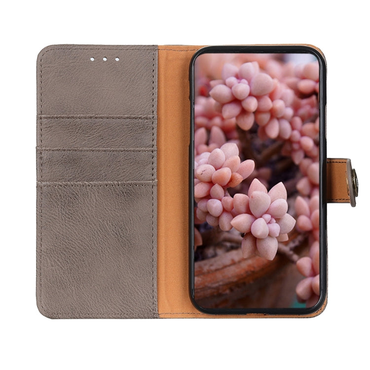 For Xiaomi 14 Ultra KHAZNEH Cowhide Texture Flip Leather Phone Case(Khaki) - 14 Ultra Cases by PMC Jewellery | Online Shopping South Africa | PMC Jewellery | Buy Now Pay Later Mobicred