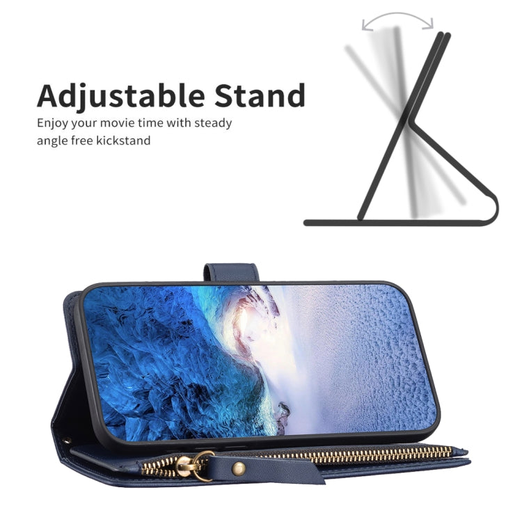 For Google Pixel 7 9 Card Slots Zipper Wallet Leather Flip Phone Case(Blue) - Google Cases by PMC TechLife | Online Shopping South Africa | PMC TechLife | Buy Now Pay Later Mobicred
