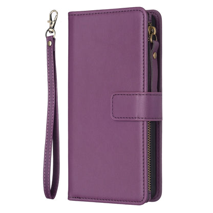 For Google Pixel 8 9 Card Slots Zipper Wallet Leather Flip Phone Case(Dark Purple) - Google Cases by PMC Jewellery | Online Shopping South Africa | PMC Jewellery | Buy Now Pay Later Mobicred