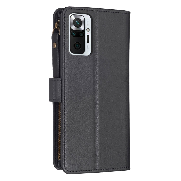 For Xiaomi Redmi Note 10 Pro 9 Card Slots Zipper Wallet Leather Flip Phone Case(Black) - Xiaomi Cases by PMC TechLife | Online Shopping South Africa | PMC TechLife | Buy Now Pay Later Mobicred