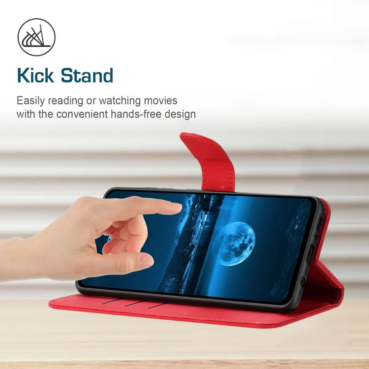 For iPhone 16 Pro Stitching Embossed Leather Phone Case(Red) - iPhone 16 Pro Cases by PMC TechLife | Online Shopping South Africa | PMC TechLife | Buy Now Pay Later Mobicred