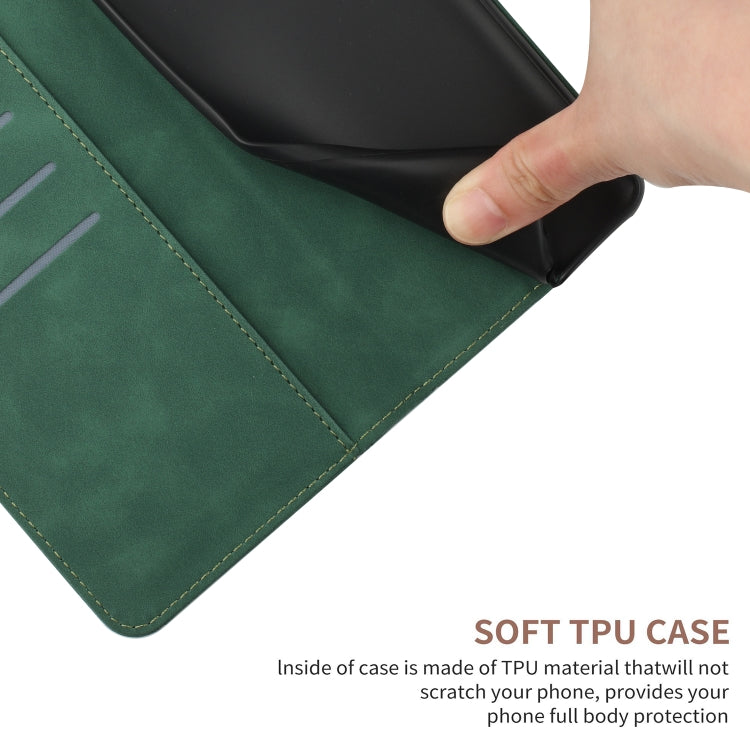 For iPhone 16 Plus Stitching Embossed Leather Phone Case(Green) - iPhone 16 Plus Cases by PMC TechLife | Online Shopping South Africa | PMC TechLife | Buy Now Pay Later Mobicred