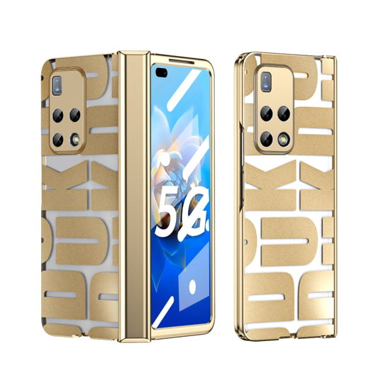 For Huawei Mate X2 Integrated Electroplating Folding Phone Case with Hinge(Tyrant Gold) - Huawei Cases by PMC Jewellery | Online Shopping South Africa | PMC Jewellery | Buy Now Pay Later Mobicred