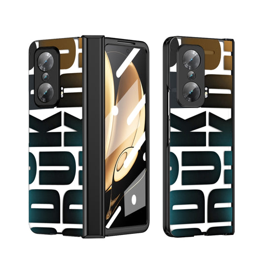 For Honor Magic V Integrated Electroplating Folding Phone Case with Hinge(Black) - Honor Cases by PMC Jewellery | Online Shopping South Africa | PMC Jewellery | Buy Now Pay Later Mobicred