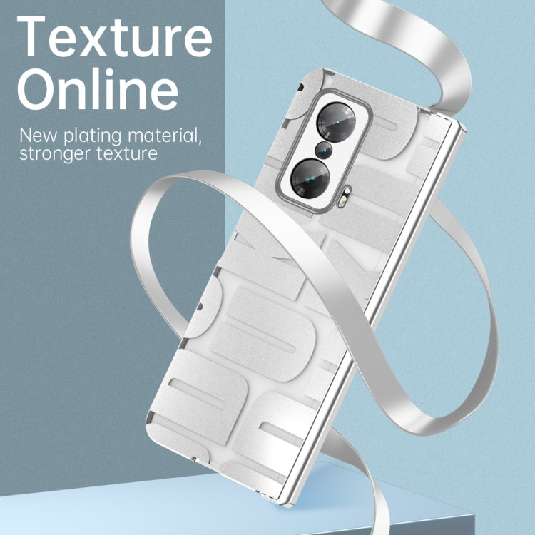 For Honor Magic V Integrated Electroplating Folding Phone Case with Hinge(Black) - Honor Cases by PMC TechLife | Online Shopping South Africa | PMC TechLife | Buy Now Pay Later Mobicred