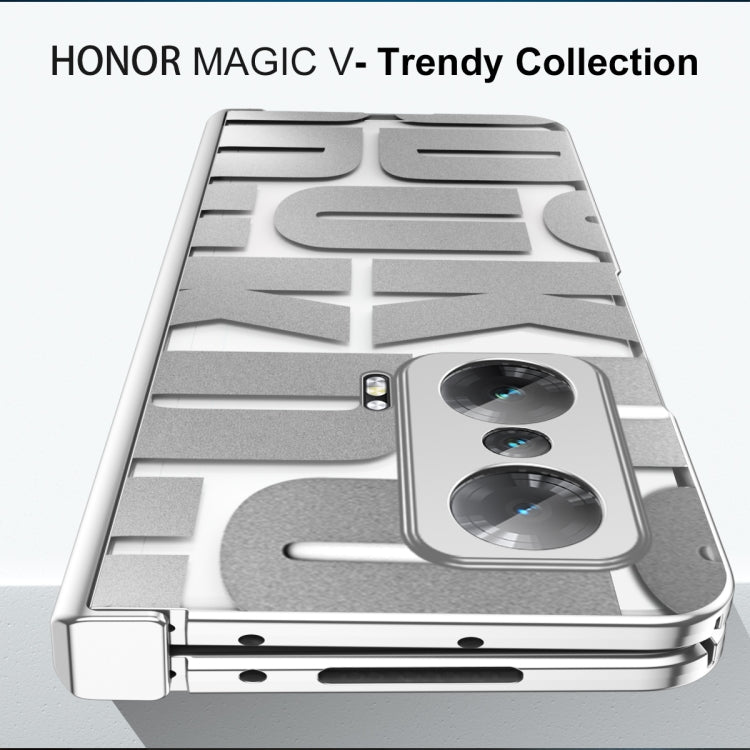 For Honor Magic V Integrated Electroplating Folding Phone Case with Hinge(Green) - Honor Cases by PMC TechLife | Online Shopping South Africa | PMC TechLife | Buy Now Pay Later Mobicred