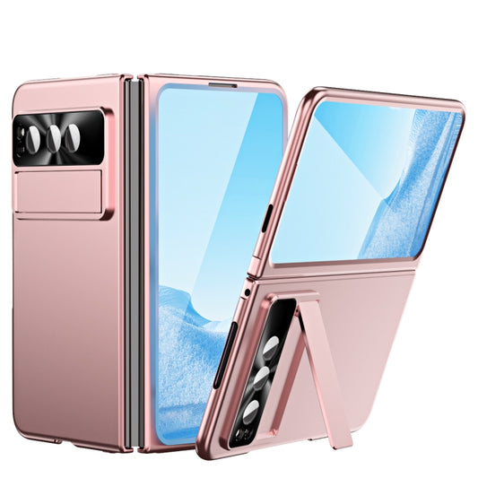 For Google Pixel Fold Integrated Electroplating PC Folding Phone Case(Pink) - Google Cases by PMC Jewellery | Online Shopping South Africa | PMC Jewellery | Buy Now Pay Later Mobicred