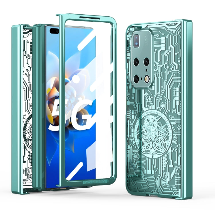 For Huawei Mate X2 Mechanical Legend Integrated Electroplating All-inclusive Phone Case(Green) - Huawei Cases by PMC TechLife | Online Shopping South Africa | PMC TechLife | Buy Now Pay Later Mobicred
