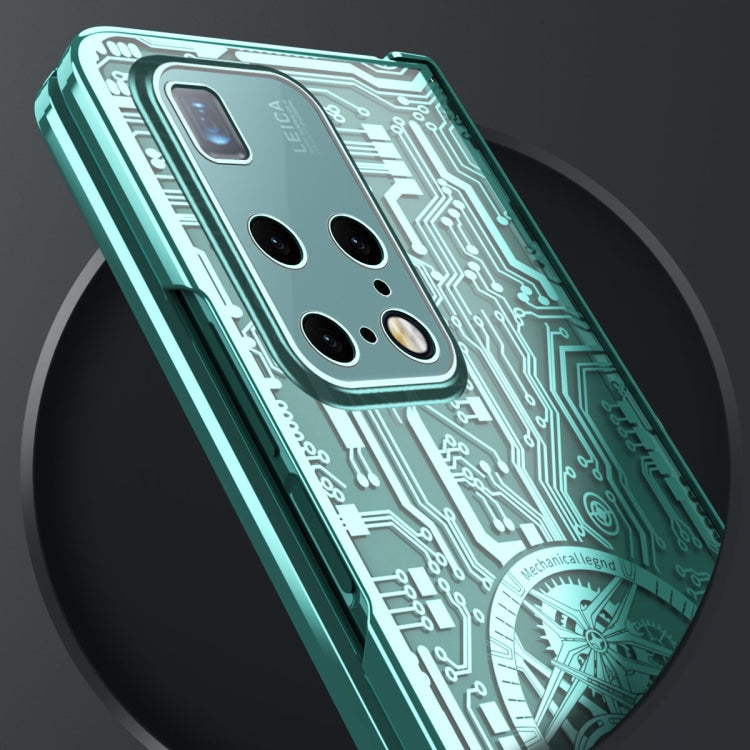 For Huawei Mate X2 Mechanical Legend Integrated Electroplating All-inclusive Phone Case(Blue) - Huawei Cases by PMC TechLife | Online Shopping South Africa | PMC TechLife | Buy Now Pay Later Mobicred