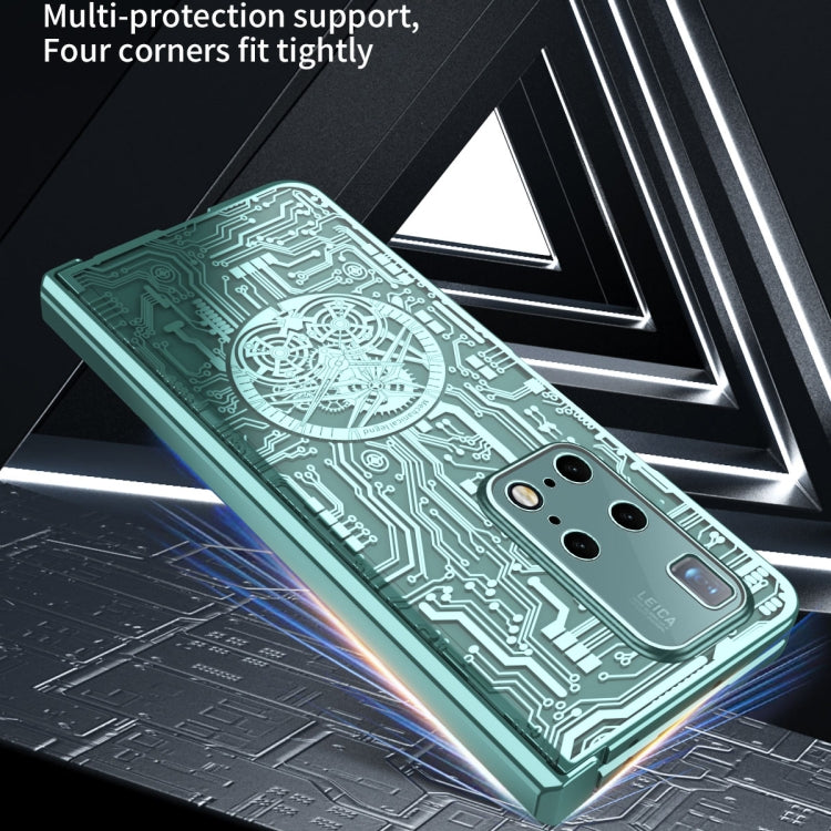 For Huawei Mate X2 Mechanical Legend Integrated Electroplating All-inclusive Phone Case(Blue) - Huawei Cases by PMC TechLife | Online Shopping South Africa | PMC TechLife | Buy Now Pay Later Mobicred