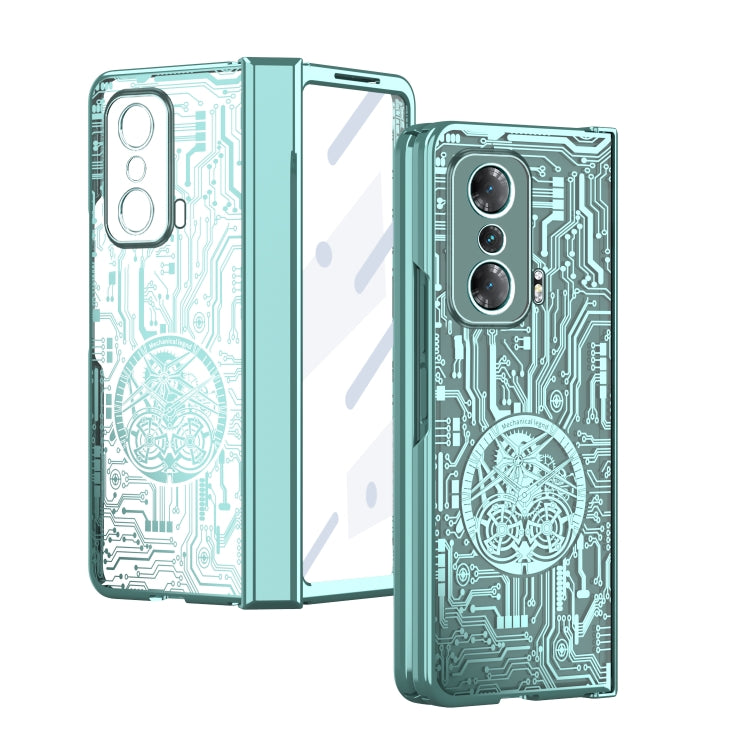 For Honor Magic V Mechanical Legend Integrated Electroplating All-inclusive Phone Case(Green) - Honor Cases by PMC TechLife | Online Shopping South Africa | PMC TechLife | Buy Now Pay Later Mobicred