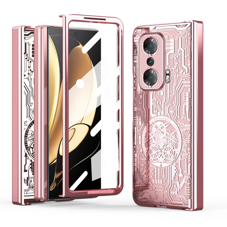 For Honor Magic V Mechanical Legend Integrated Electroplating All-inclusive Phone Case(Rose Gold) - free shipping - PMC TechLife - Order now!