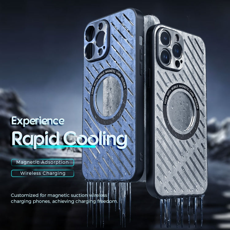 For iPhone 14 Pro R-JUST RJ57 CD Pattern MagSafe Cooling Phone Case(Silver) - iPhone 14 Pro Cases by R-JUST | Online Shopping South Africa | PMC TechLife
