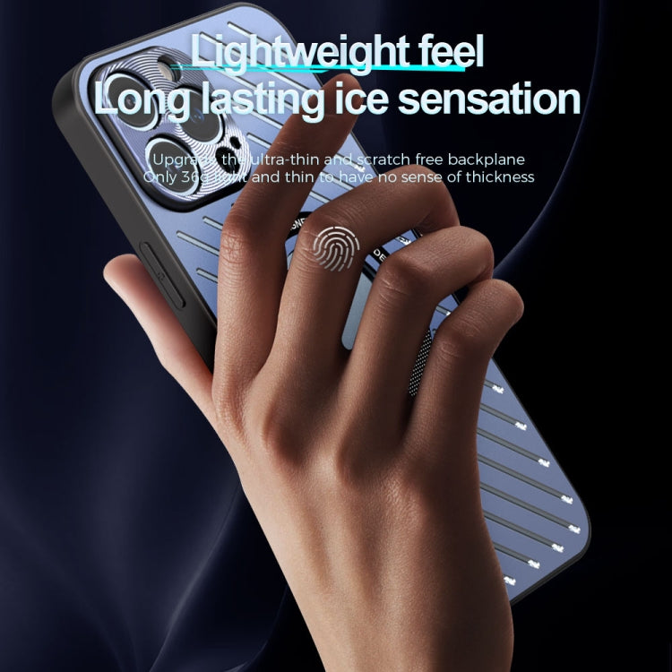 For iPhone 14 Pro R-JUST RJ57 CD Pattern MagSafe Cooling Phone Case(Silver) - iPhone 14 Pro Cases by R-JUST | Online Shopping South Africa | PMC TechLife