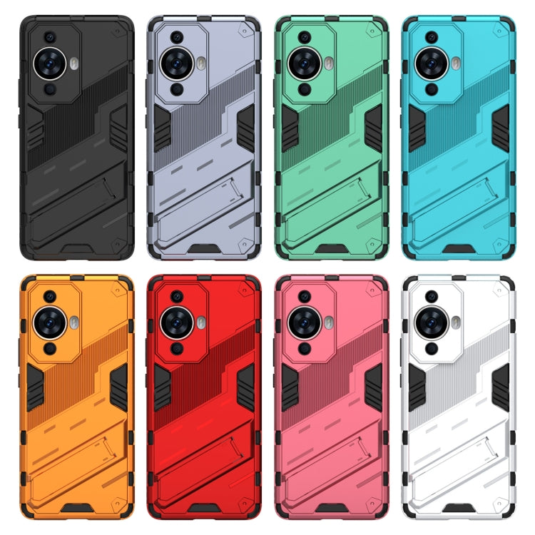 For Huawei nova 11 Pro 4G Punk Armor 2 in 1 PC + TPU Phone Case with Holder(Blue) - Huawei Cases by PMC TechLife | Online Shopping South Africa | PMC TechLife | Buy Now Pay Later Mobicred