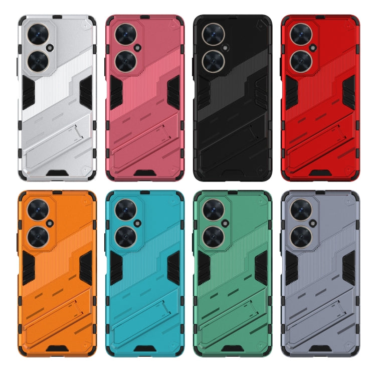 For Huawei nova 11i 4G Punk Armor 2 in 1 PC + TPU Phone Case with Holder(Red) - Huawei Cases by PMC TechLife | Online Shopping South Africa | PMC TechLife | Buy Now Pay Later Mobicred