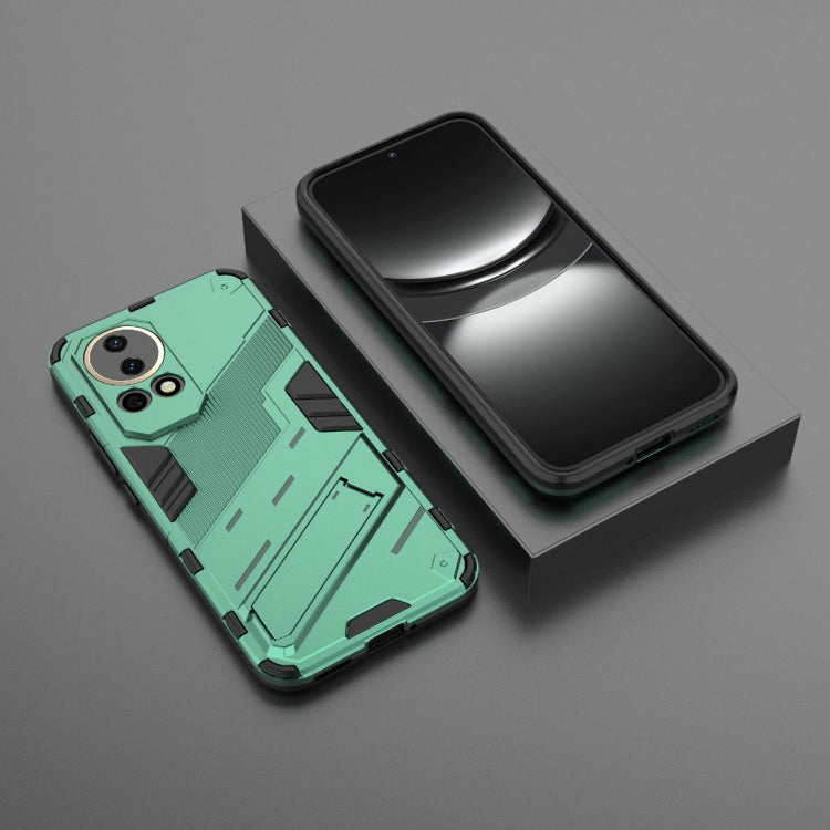 For Huawei nova 12 5G Punk Armor 2 in 1 PC + TPU Phone Case with Holder(Green) - free shipping - PMC TechLife - Order now!
