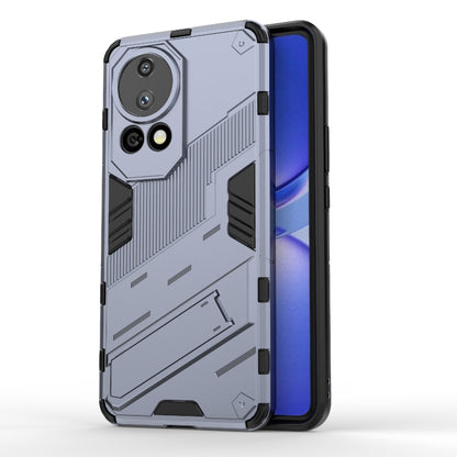 For Huawei nova 12 Pro Punk Armor 2 in 1 PC + TPU Phone Case with Holder(Grey) - Huawei Cases by PMC Jewellery | Online Shopping South Africa | PMC Jewellery | Buy Now Pay Later Mobicred