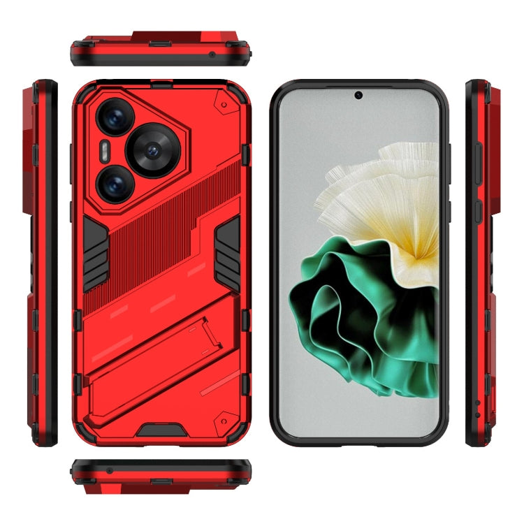 For Huawei Pura 70 Punk Armor 2 in 1 PC + TPU Phone Case with Holder(Red) - Huawei Cases by PMC Jewellery | Online Shopping South Africa | PMC Jewellery | Buy Now Pay Later Mobicred