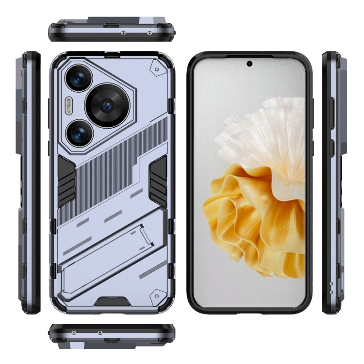 For Huawei Pura 70 Pro / 70 Pro+ Punk Armor 2 in 1 PC + TPU Phone Case with Holder(Grey) - Huawei Cases by PMC Jewellery | Online Shopping South Africa | PMC Jewellery | Buy Now Pay Later Mobicred