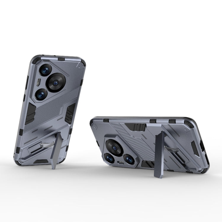 For Huawei Pura 70 Pro / 70 Pro+ Punk Armor 2 in 1 PC + TPU Phone Case with Holder(Grey) - Huawei Cases by PMC Jewellery | Online Shopping South Africa | PMC Jewellery | Buy Now Pay Later Mobicred