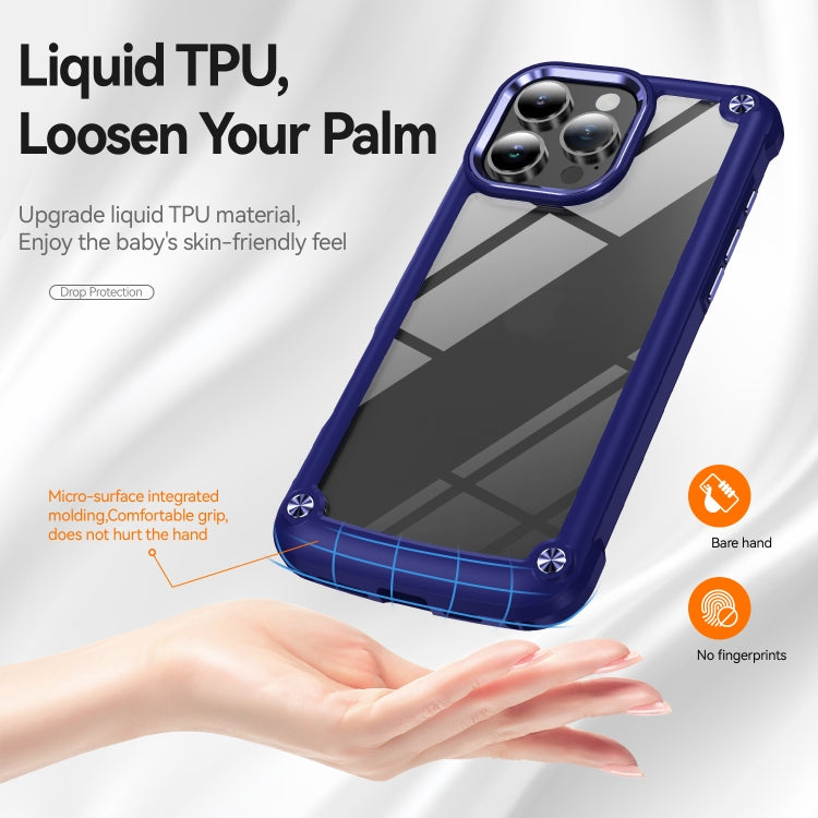 For iPhone 16 Pro Max TPU + PC Lens Protection Phone Case(Blue) - iPhone 16 Pro Max Cases by PMC TechLife | Online Shopping South Africa | PMC TechLife | Buy Now Pay Later Mobicred