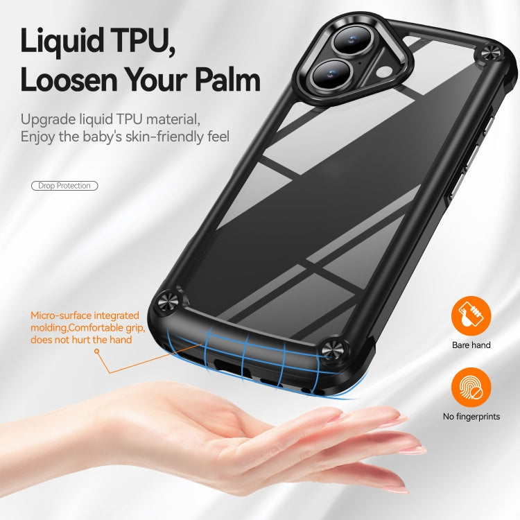 For iPhone 16 TPU + PC Lens Protection Phone Case(Black) - iPhone 16 Cases by PMC TechLife | Online Shopping South Africa | PMC TechLife | Buy Now Pay Later Mobicred