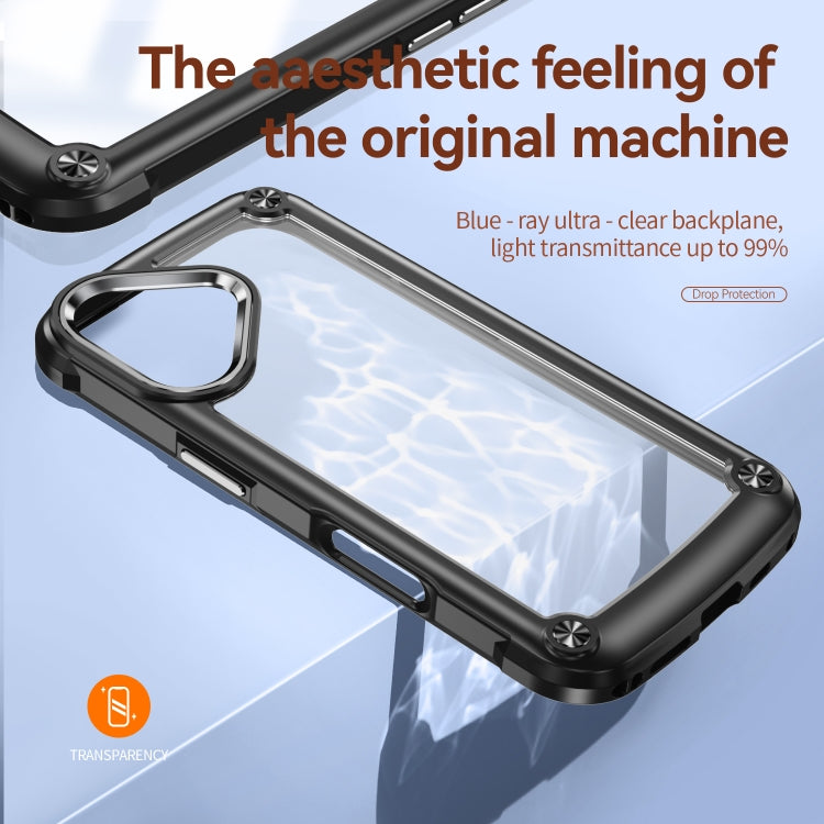 For iPhone 16 TPU + PC Lens Protection Phone Case(Black) - iPhone 16 Cases by PMC TechLife | Online Shopping South Africa | PMC TechLife | Buy Now Pay Later Mobicred